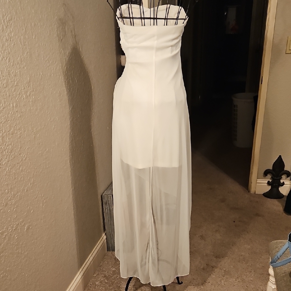 Ruby Rox Strapless White Dress With Embellished D… - image 8